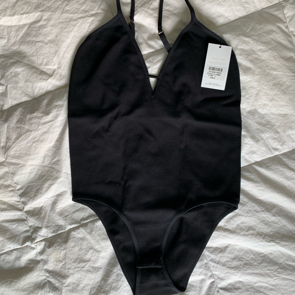 Lively Black Spandex Bodysuit